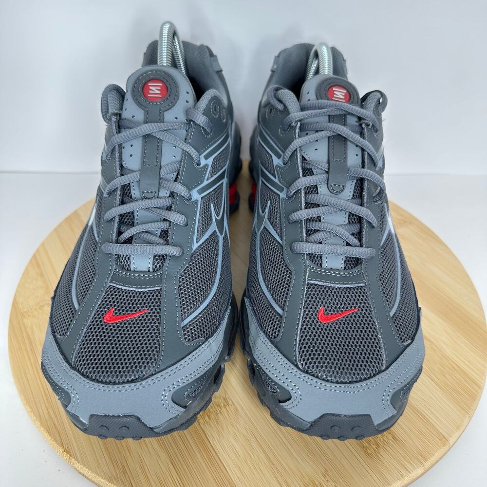 Nike Mens Shox Ride 2 Smoke Grey Red Sneaker Shoes Mesh Leather IM5999 Size 11.5 - Picture 2 of 6